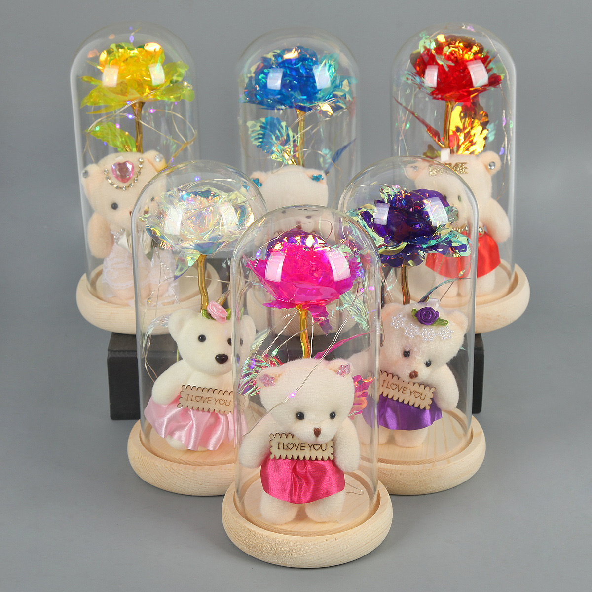 Gold leaf rose Valentine's Day and Mother's Day gift packaging box detail image 2