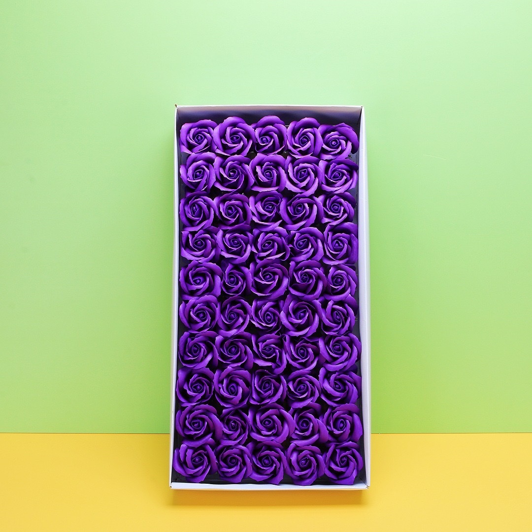 Rose soap flower head festival supplies package gift box detail image 12