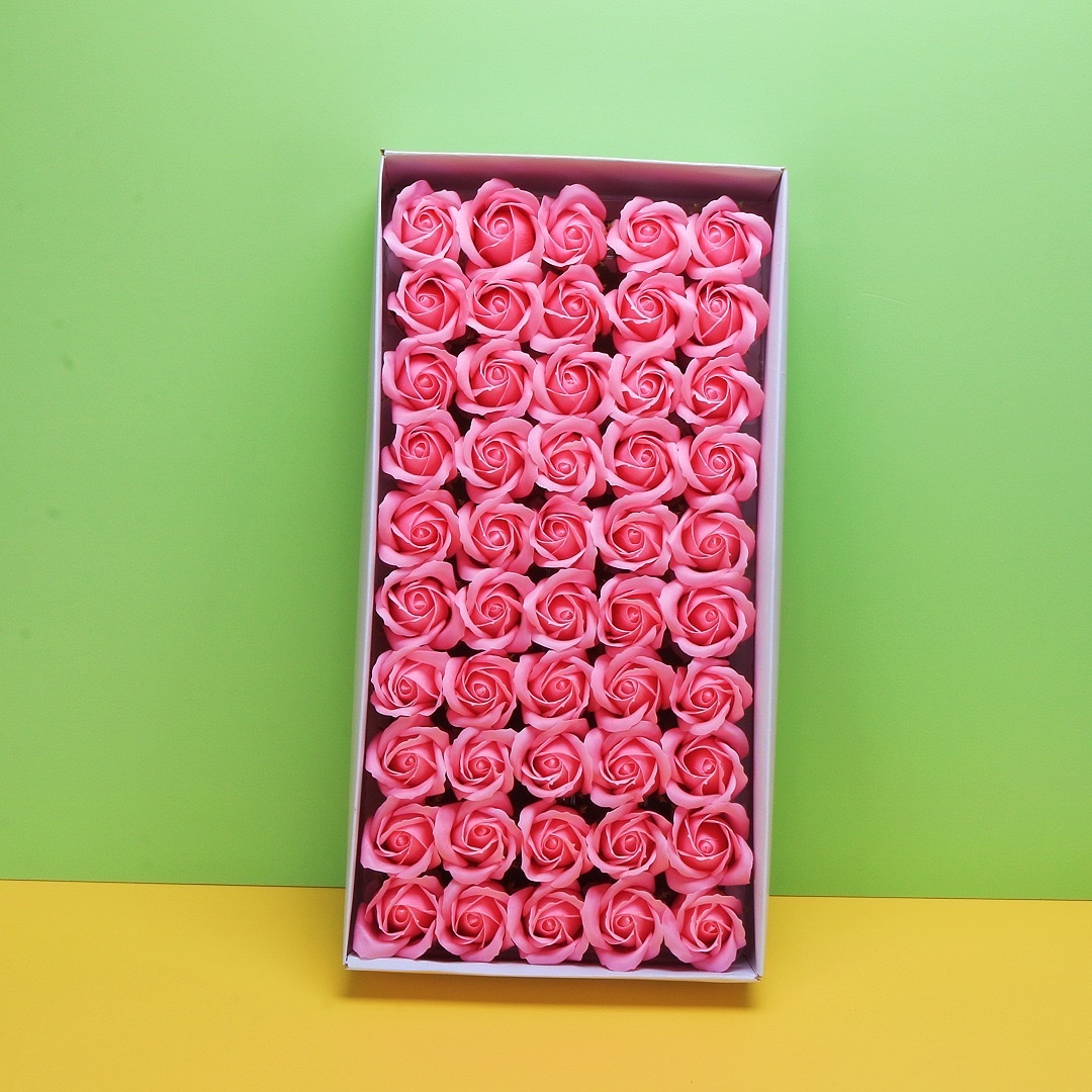 Rose soap flower head festival supplies package gift box detail image 4