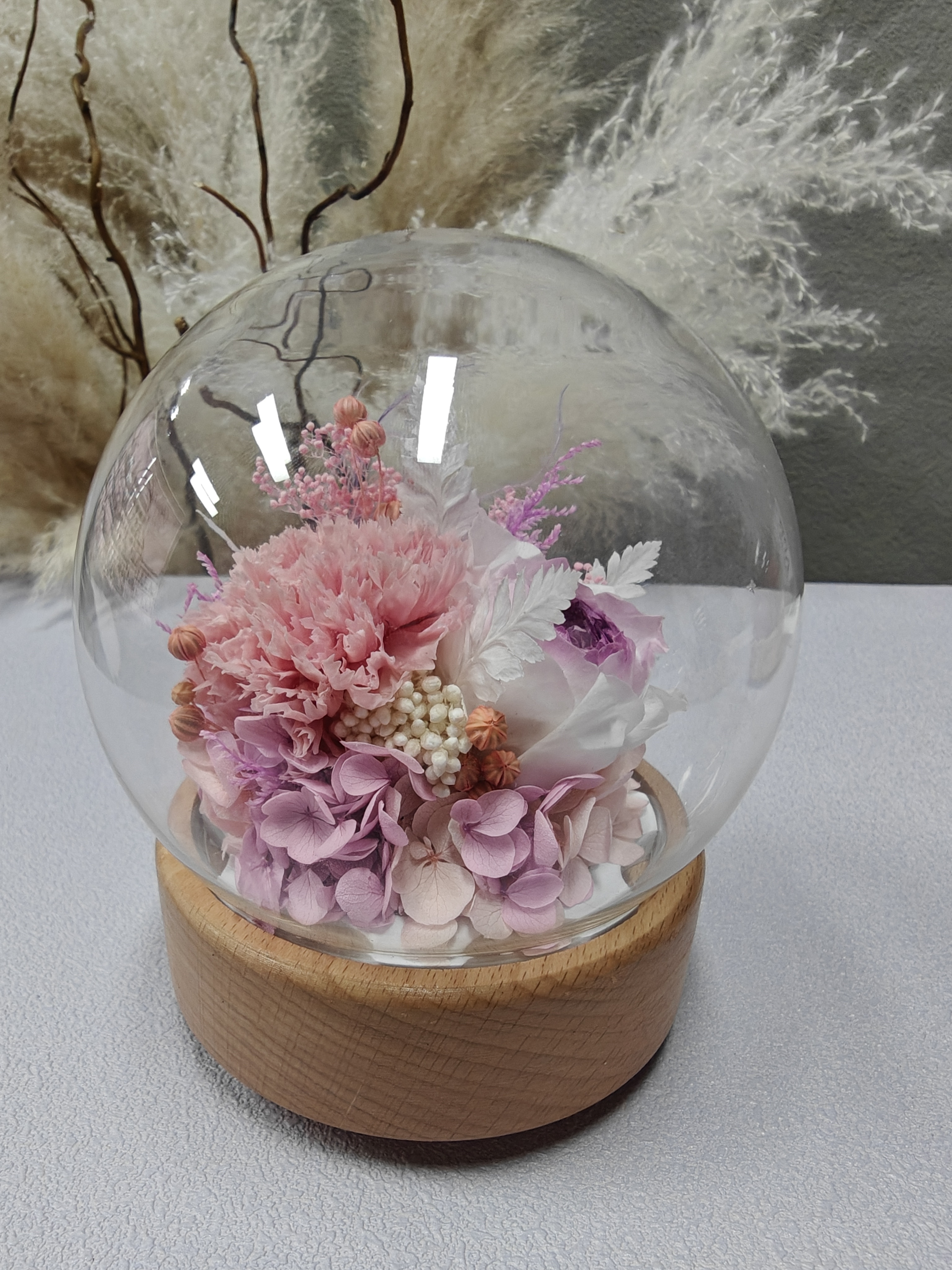 Eternal rose glass cover with music, festival gift detail image 4