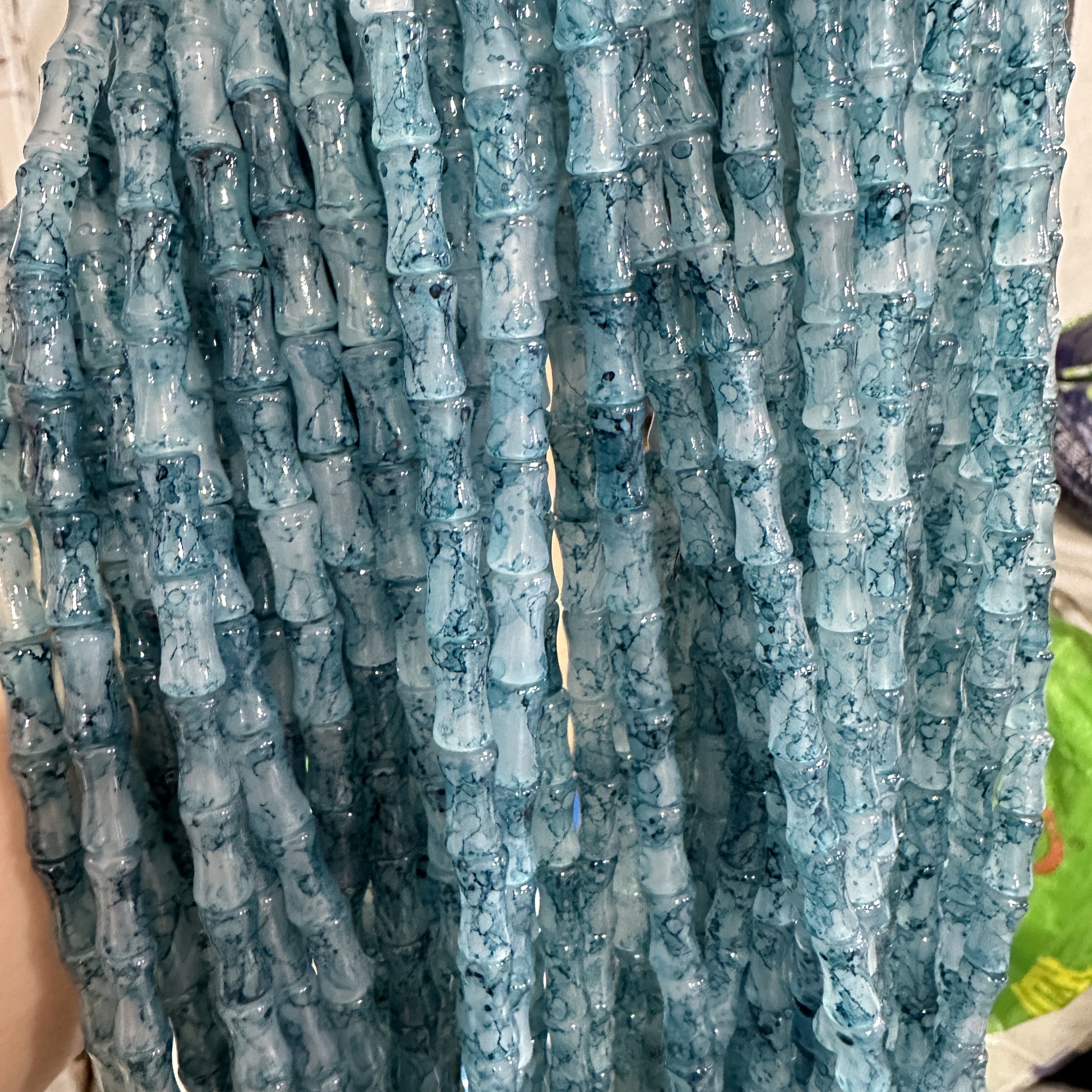 6*12MM white jade bamboo joint glass beads, ancient-style spacer beads, DIY handcrafted bracelet, glass loose beads, string jewelry accessories detail image 10