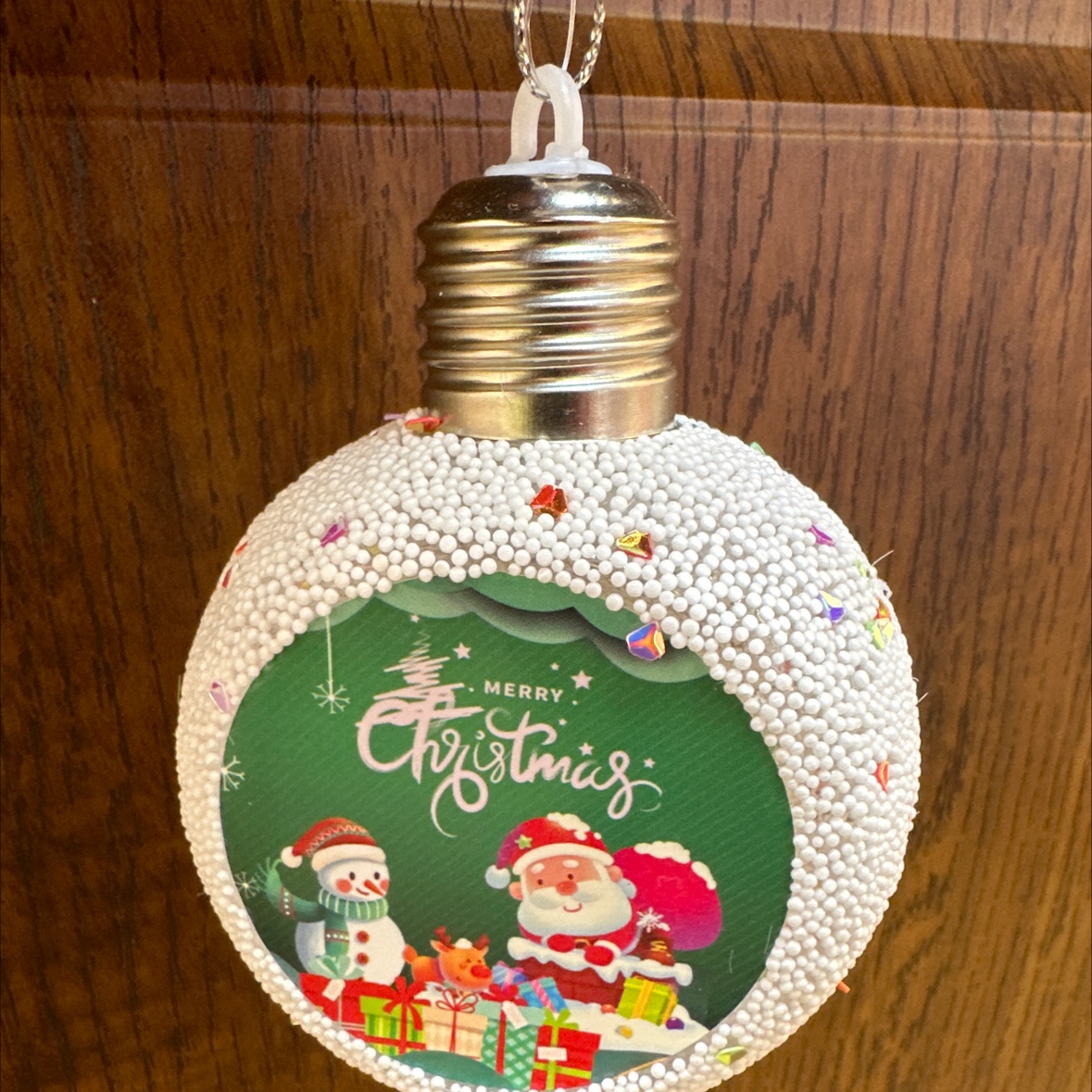Christmas transparent light balls (single-color seven-color lights) details Picture