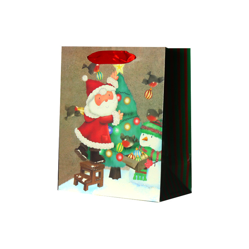 新款跨境酒瓶圣诞礼物袋圣诞铜大白卡袋子详情图2