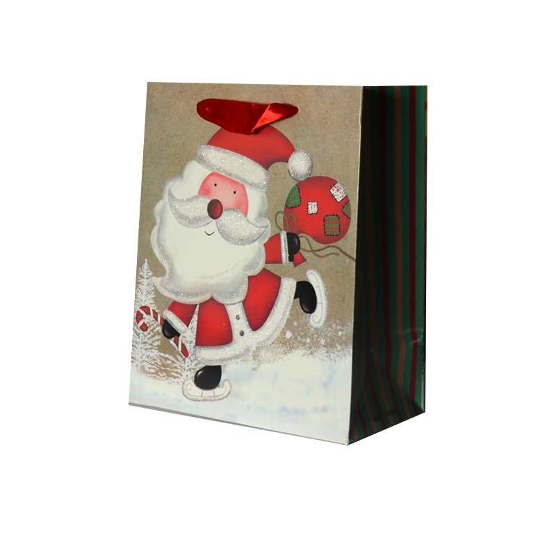 新款跨境酒瓶圣诞礼物袋圣诞铜大白卡袋子产品图