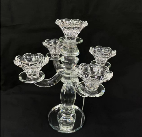 Limited-time purchase: Unique transparent decorative crystal five-headed pineapple pillar. Simple and elegant. Classic style. Sales have exceeded 100. Classic handicraft series. Classic and everlasting details Picture