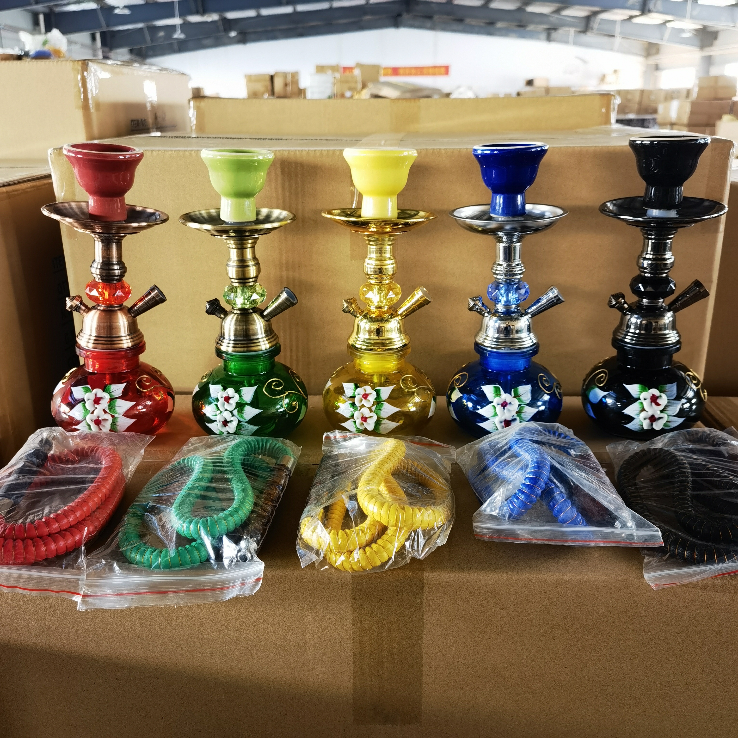 美国进口金属仿古铁盘水烟壶 水晶佛像装饰水烟器具 高档艺术品收藏A01产品图