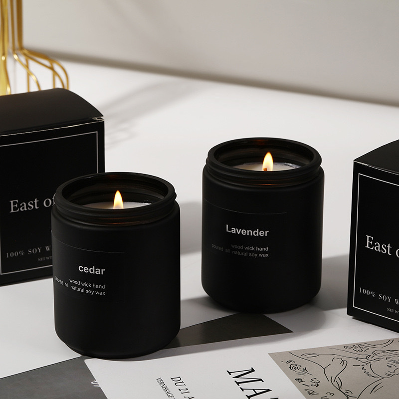 Handmade smokeless soy wax frosted glass cup scented candles wholesale creative souvenirs Scented candles Amazon scented candles Specification image