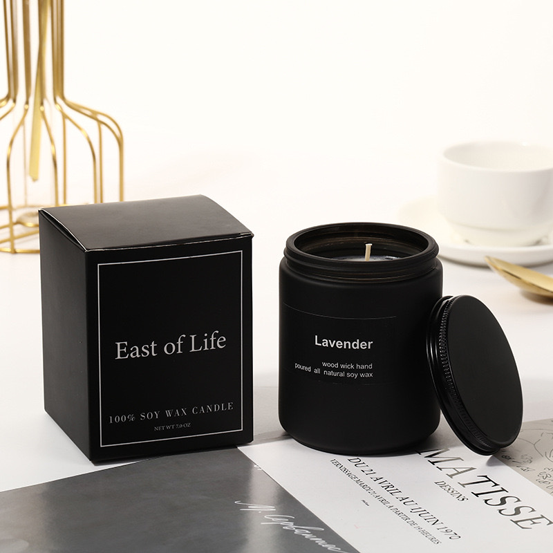 Handmade smokeless soy wax frosted glass cup scented candles wholesale creative souvenirs Scented candles Amazon scented candles detail image 3