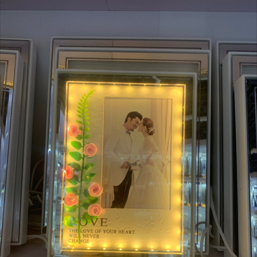 LED light USB interface creative decorative item, home bedroom bedside lamp, photo with light frame detail image 3