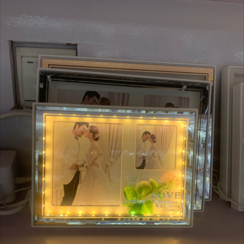LED light USB interface creative decorative item, home bedroom bedside lamp, photo with light frame detail image 4