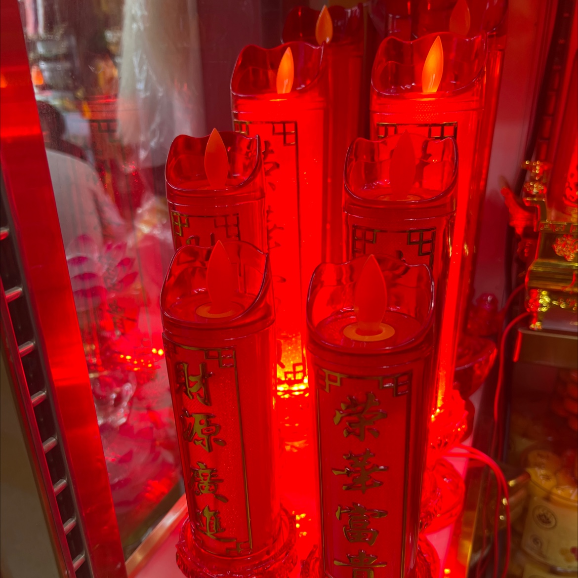 10-inch offering lamp/Gift/Swing flame head/Buddhist supplies LED colorful/New God of Wealth Crystal Swing flame details Picture