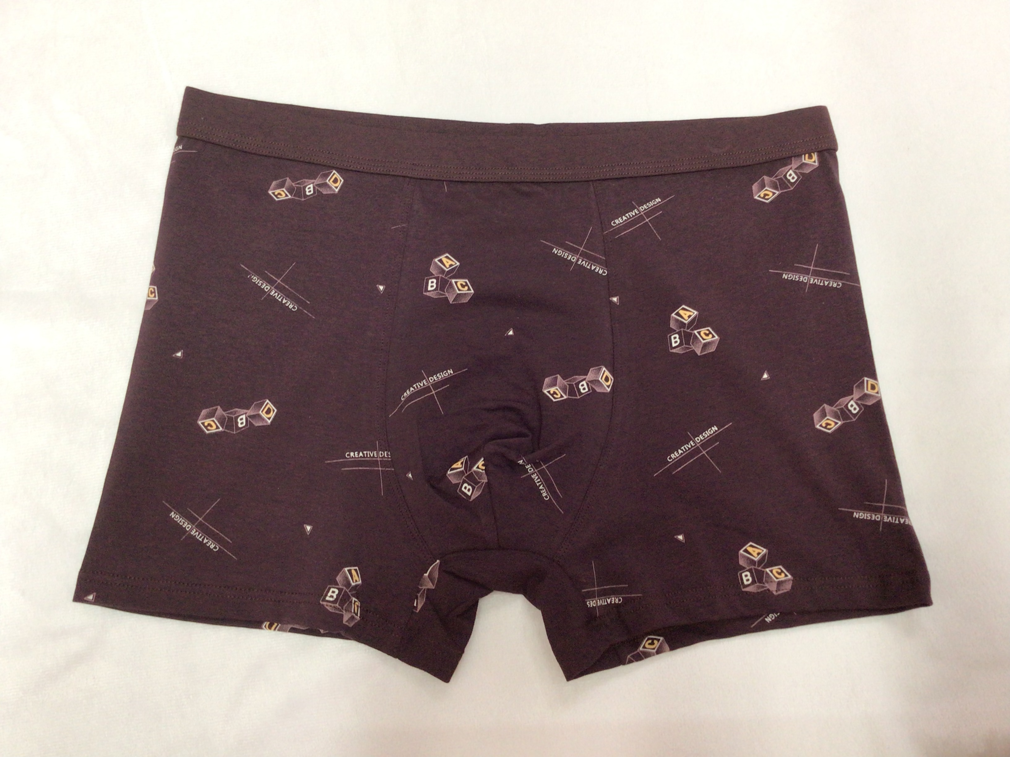 新款男士纯棉内裤字母印花四角短裤头个性潮流透气舒适四角裤裤衩细节图