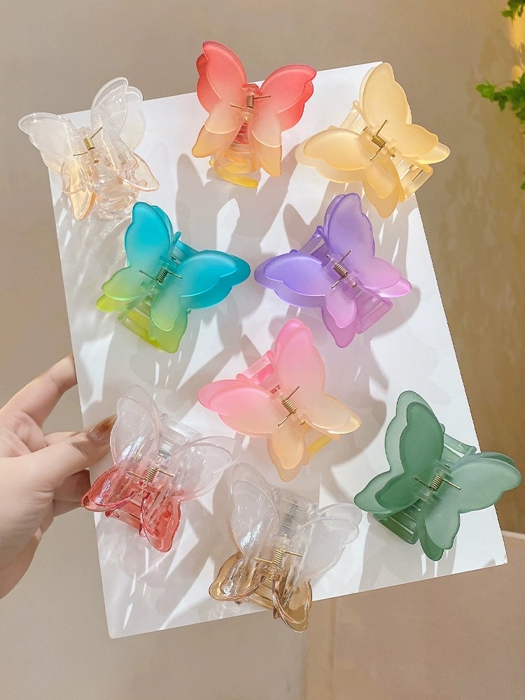 Butterfly half-tied hair at the back of the head, high-end shark clip, grappling clip, headwear, ins updo, women's hairpin, headwear, hairpin details Picture