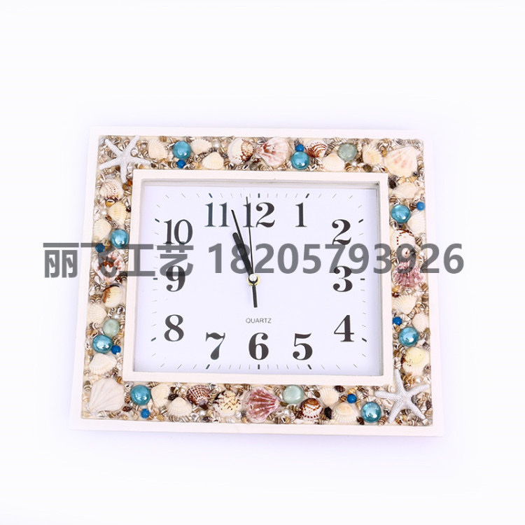 创意贝壳框挂钟大气简约办公时客厅钟表壁挂钟表 厂家直销