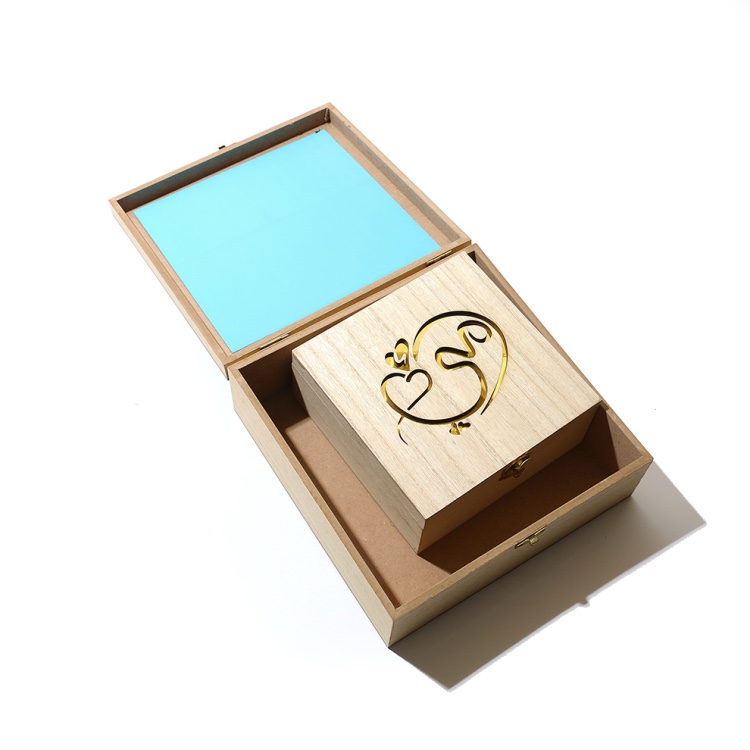爱心雕刻茶叶伴手礼木盒带锁礼品盒首饰储物盒创意收纳盒厂家批发详情图3