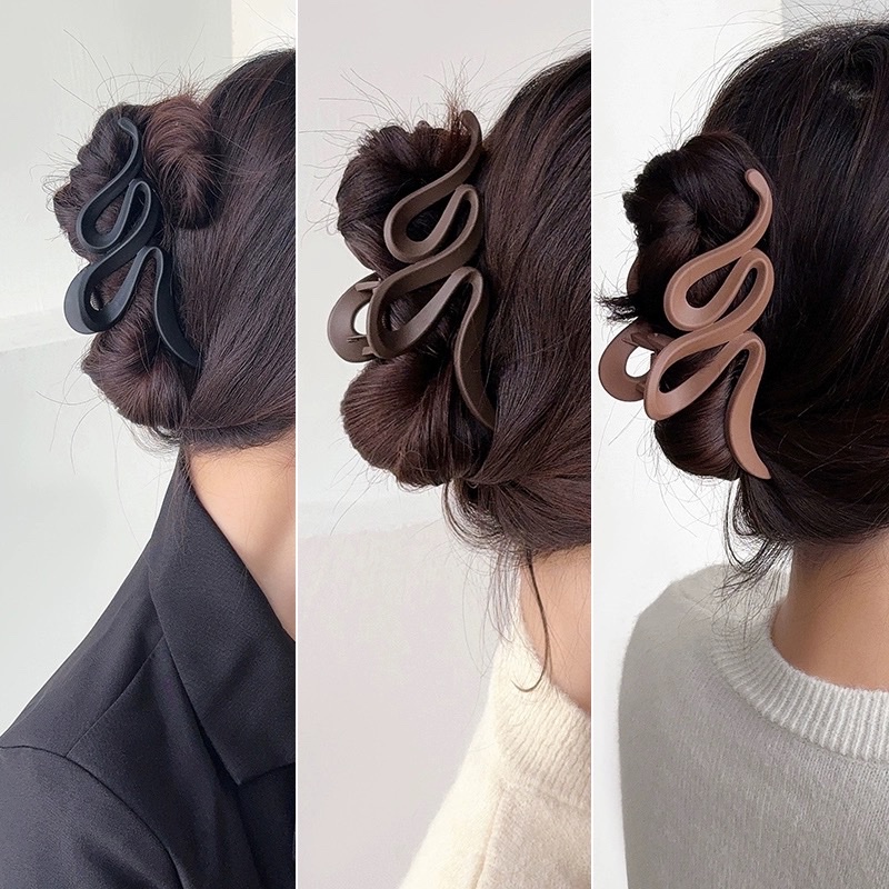 头发夹女磨砂抓夹大号高级感2024新款后脑勺夹子鲨鱼夹发饰盘发夹