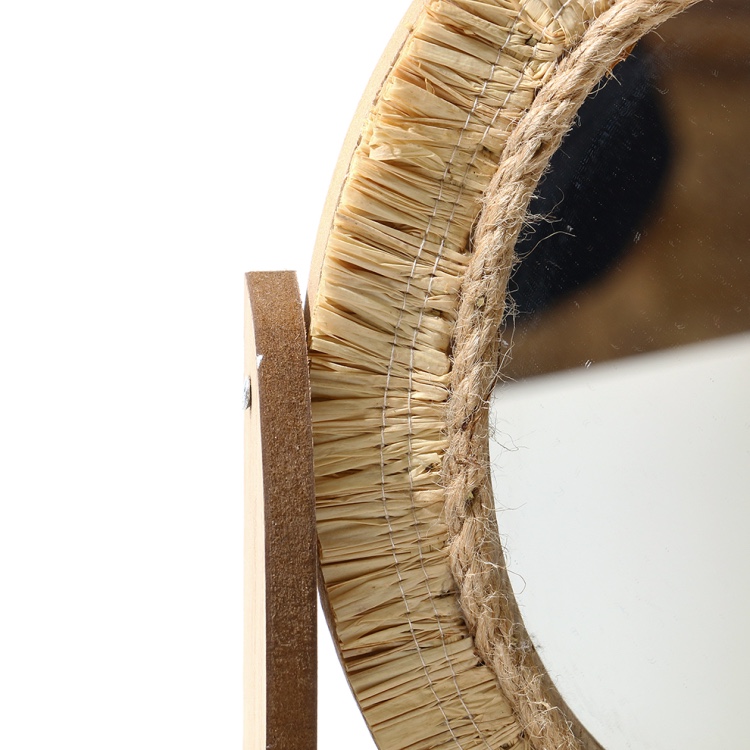 跨境厂家木质爱心抽屉式木盒化妆镜木制礼品包装盒子实木饰品储物白底实物图