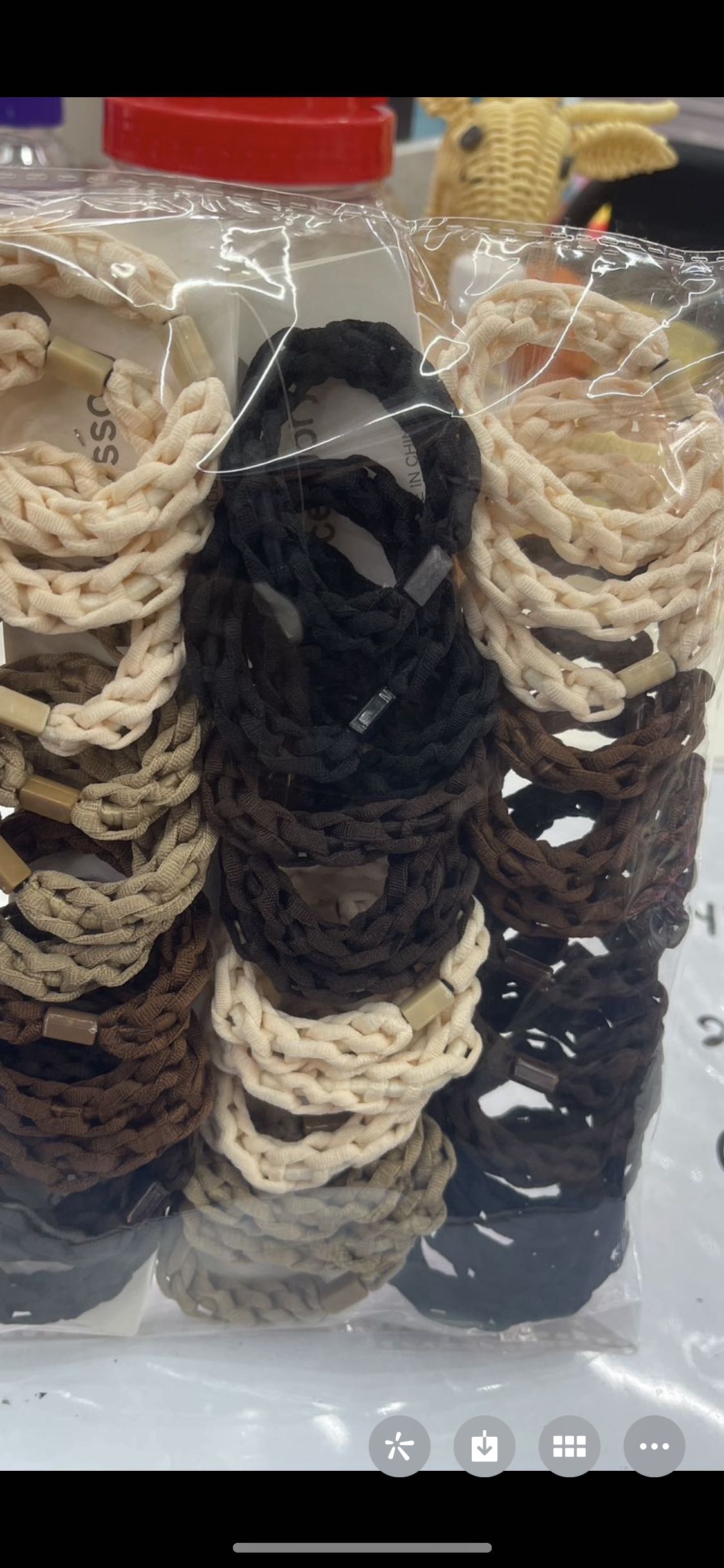 阳阳饰品2024年新款韩版时尚潮流提花镂空发绳头饰细节图