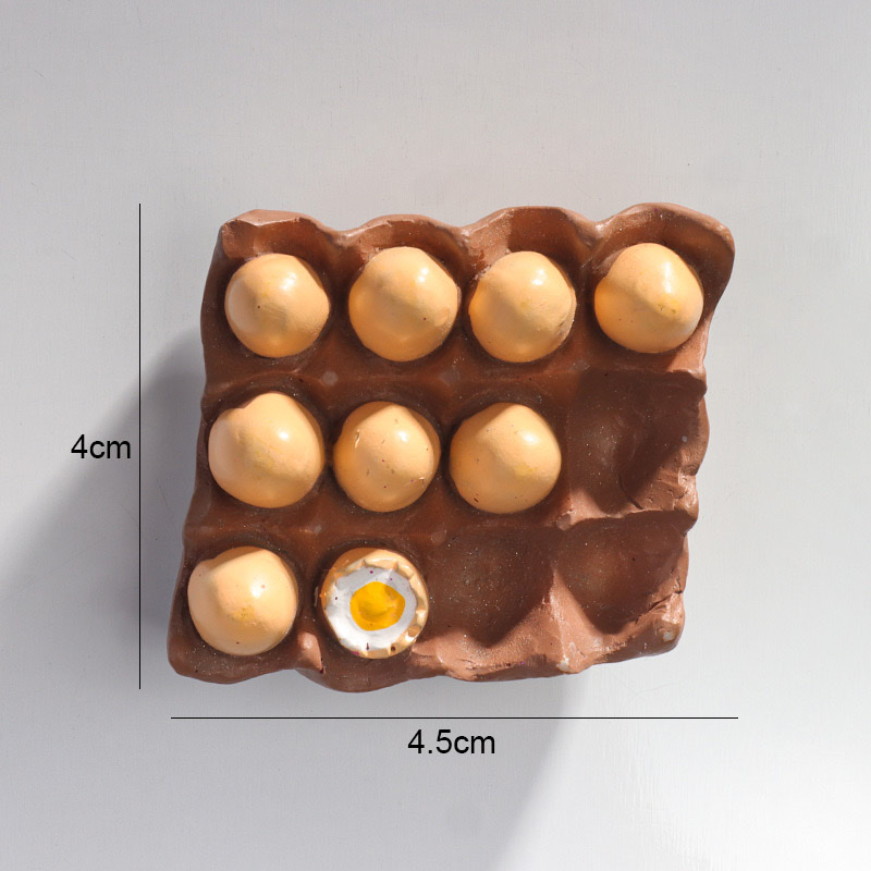 创意3D冰箱贴北欧ins风装饰食玩立体美食吸铁石仿真食物磁性贴批发 树脂工艺品摆件 环保无毒 创意手工艺品 安全耐用工艺白底实物图