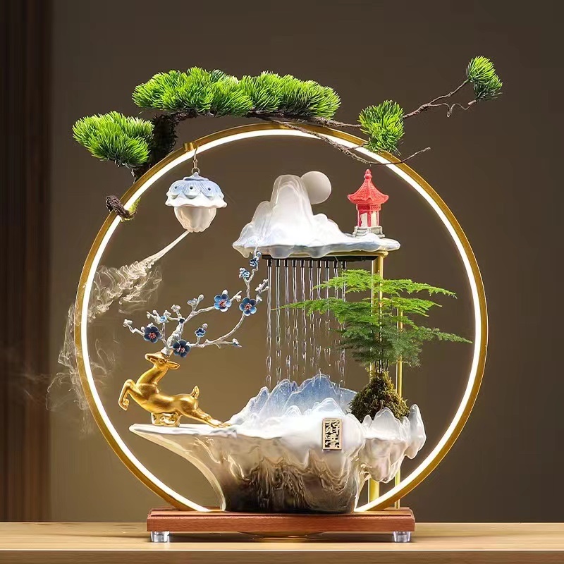 诸葛工艺庭院流水摆件阳台鱼池造景顶楼花园装饰布置景观鱼缸喷泉雾化加湿器爆款7279-290产品图