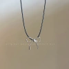 A summer bow necklace with a cold and elegant female style, a light luxury and high-end collarbone chain, a new 2024 best-selling neck chain necklace, necklace, necklace, necklace Item Picture