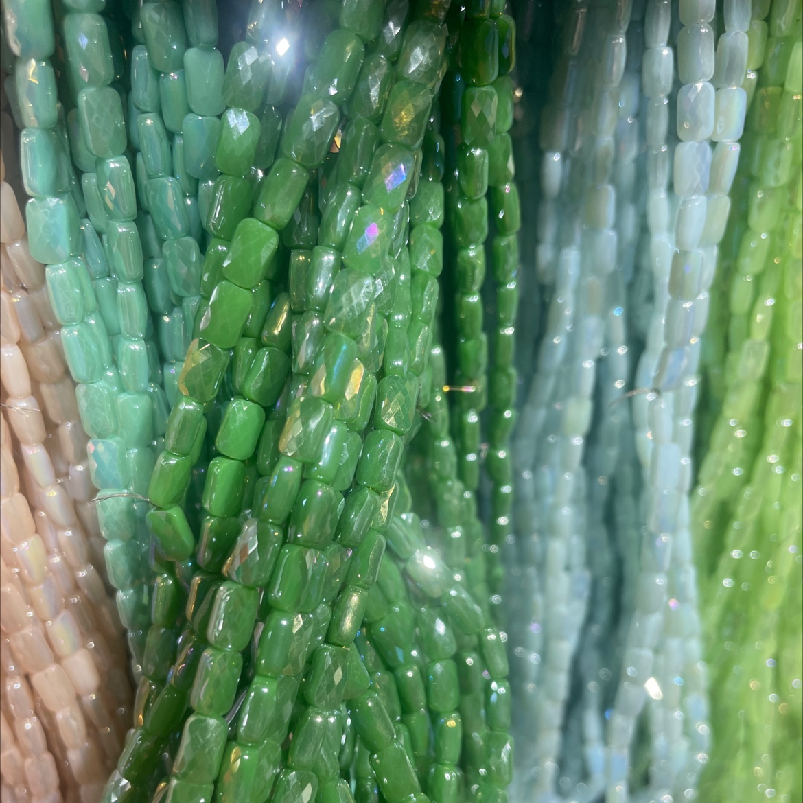 嫂子水晶麻将珠水晶珠精美串珠手工DIY珠子 手链项链材料细节图