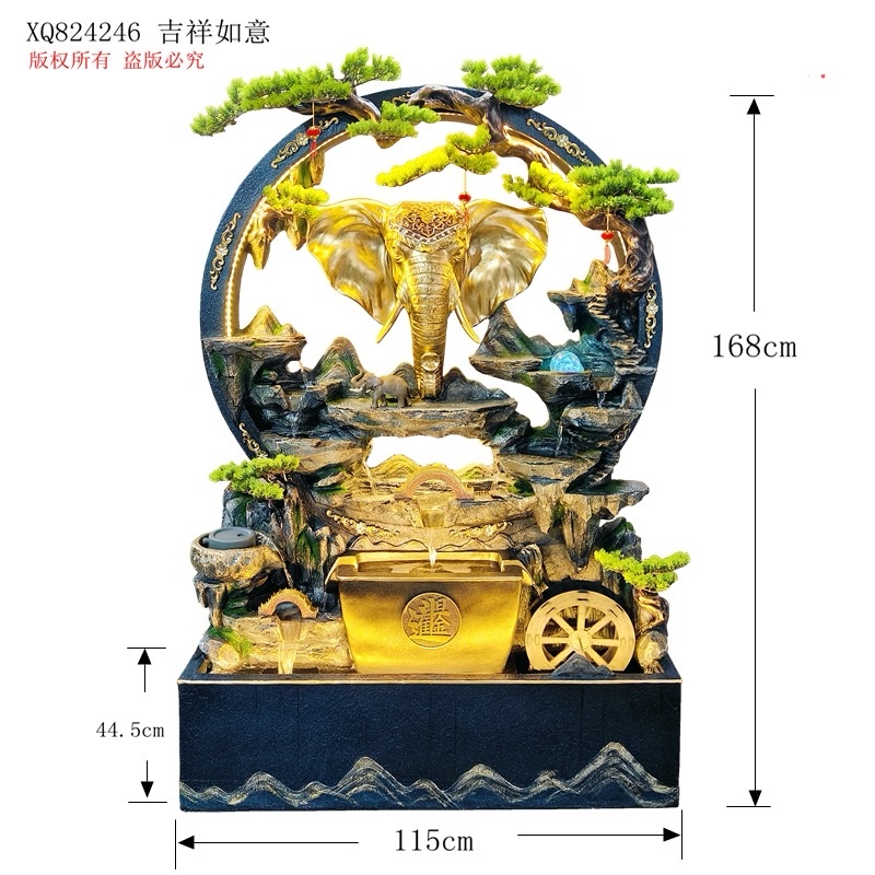 诸葛工艺庭院流水摆件阳台鱼池造景顶楼花园装饰布置景观鱼缸喷泉雾化加湿器爆款7279-286