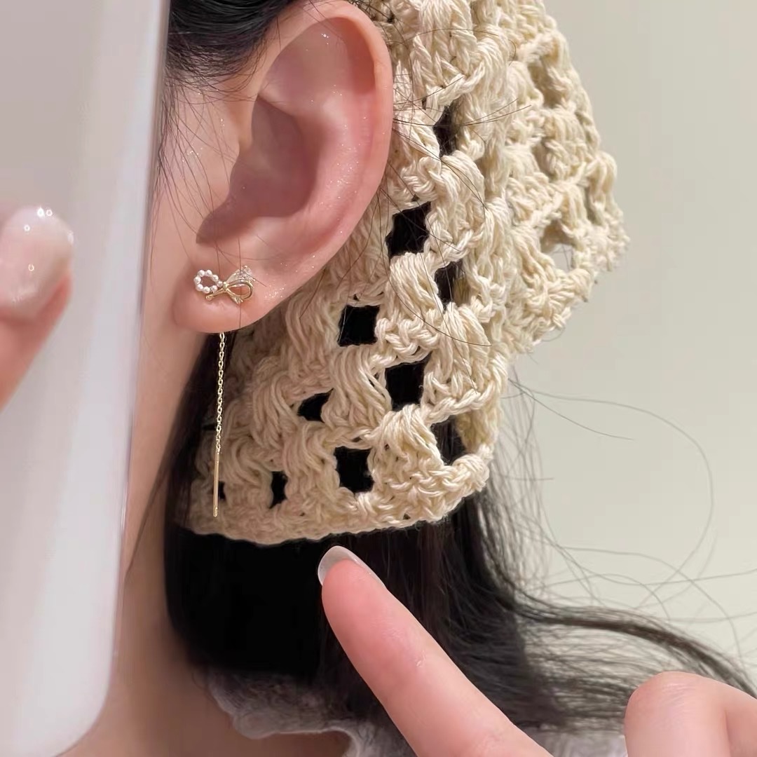 首饰珍珠简约耳环时尚女士耳饰 精美耳环潮流配饰细节图