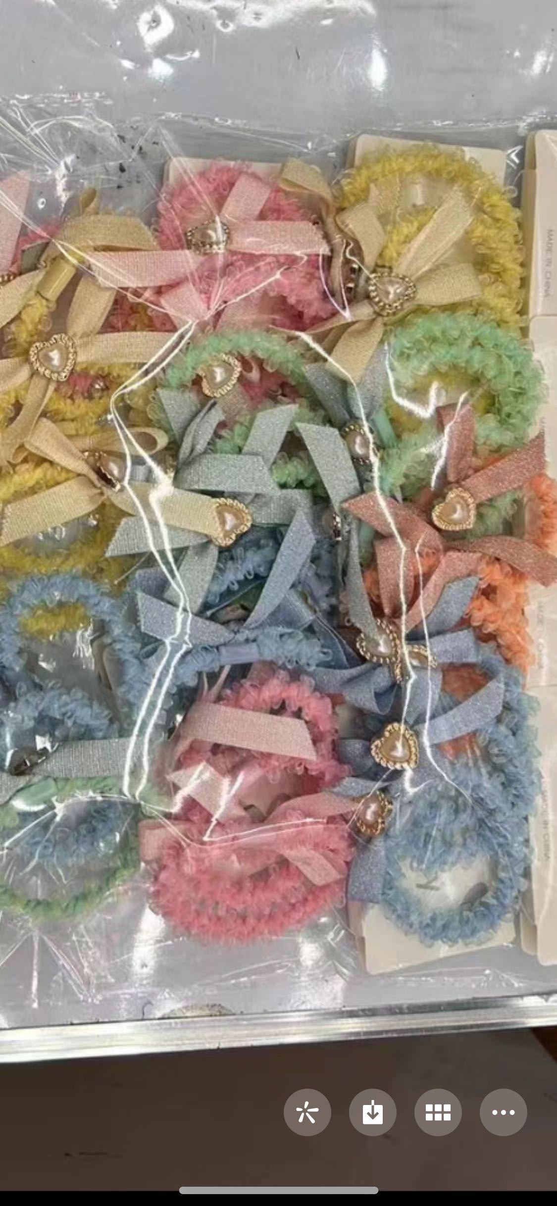 阳阳饰品2024年新款韩版时尚潮流布圈加小配件发绳饰品