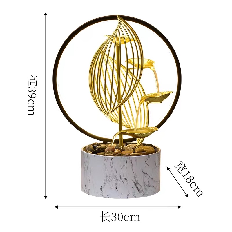 Ironwork and ceramic, rich money tree, water flow table, living room, study, coffee table, water flow decoration Application Scenario