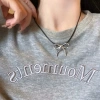 A summer bow necklace with a cold and elegant female style, a light luxury and high-end collarbone chain, a new 2024 best-selling neck chain necklace, necklace, necklace, necklace Specification image