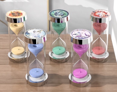 Macaron hourglass, timing hourglass, internet-famous hourglass, plastic hourglass, colorful hourglass detail image 6
