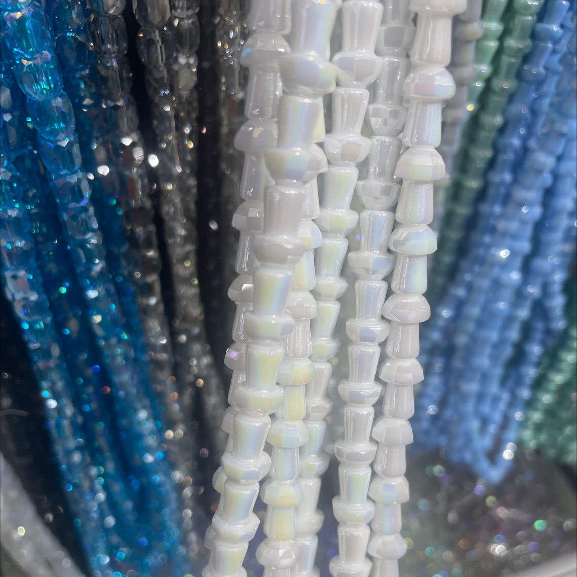 嫂子水晶蘑菇珠手工串珠材料 水晶手链项链DIY珠子 手工制作珠宝配件详情图2