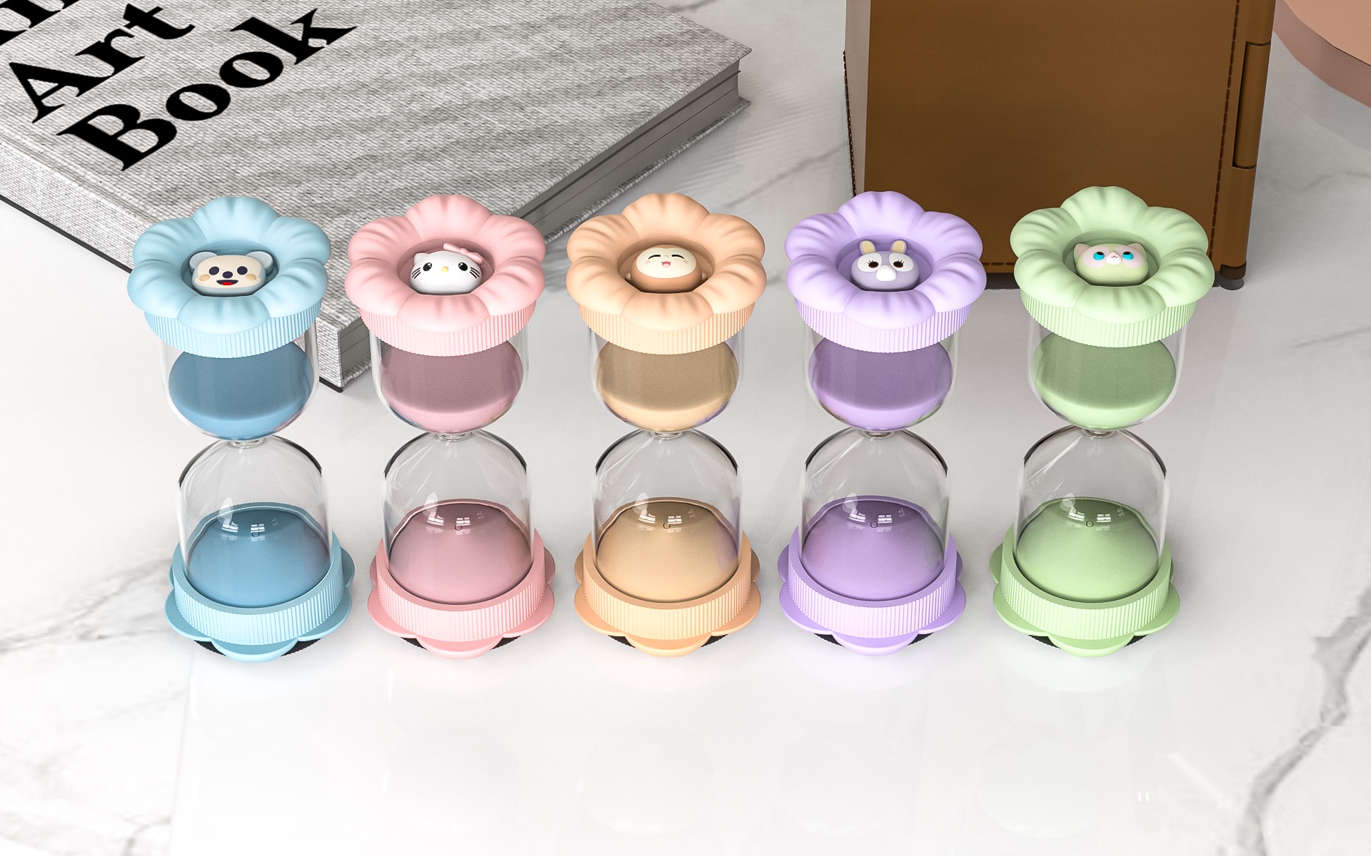 Macaron hourglass, timing hourglass, internet-famous hourglass, plastic hourglass, colorful hourglass detail image 10