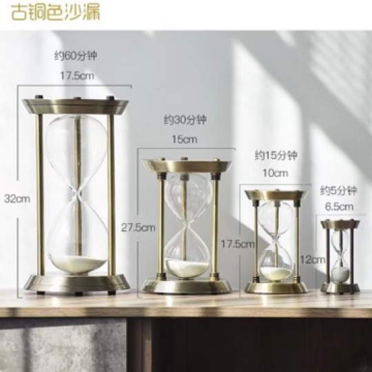 Metal hourglass, timing hourglass, alloy hourglass