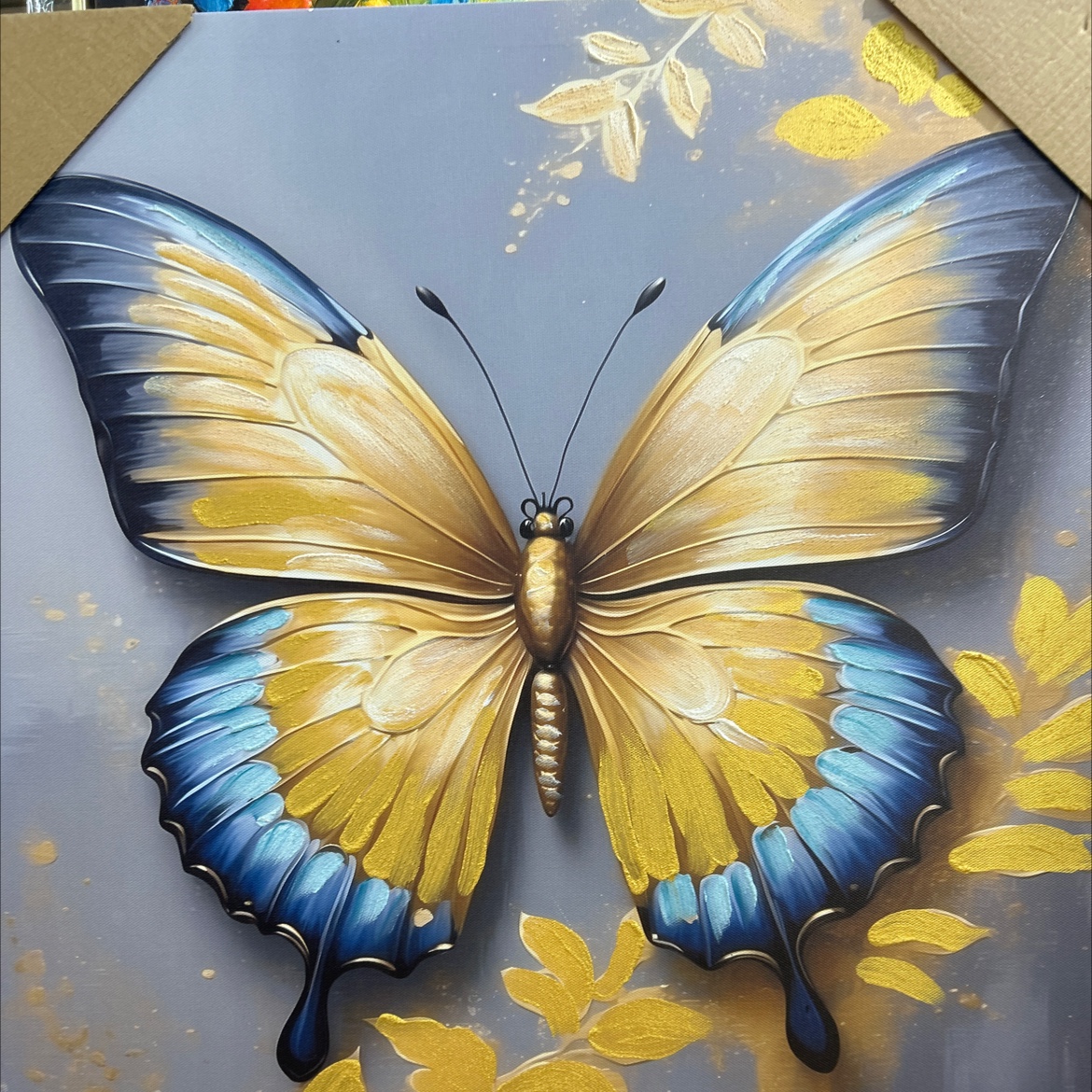 亚克力造型水晶蝴蝶插件 仿真摇摆莲花灯 金属冰箱贴 花园装饰品 美化生活空间细节图