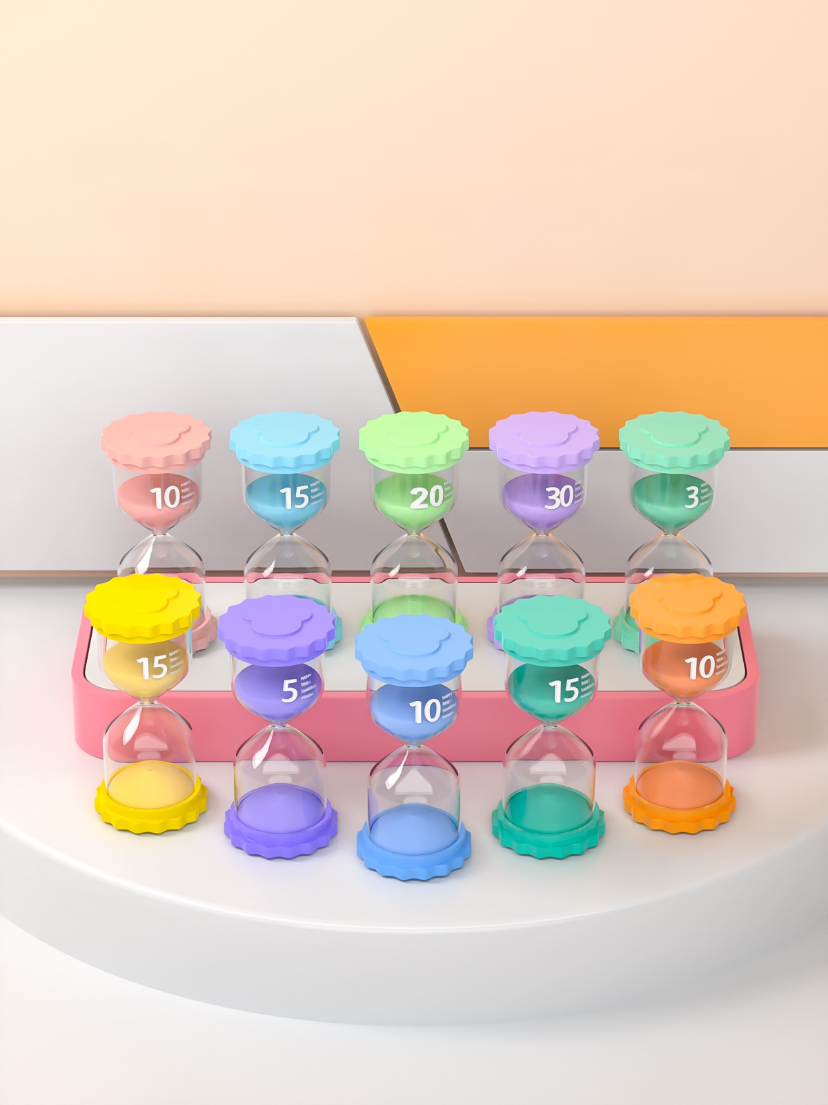 Macaron hourglass, timing hourglass, internet-famous hourglass, plastic hourglass, colorful hourglass detail image 11