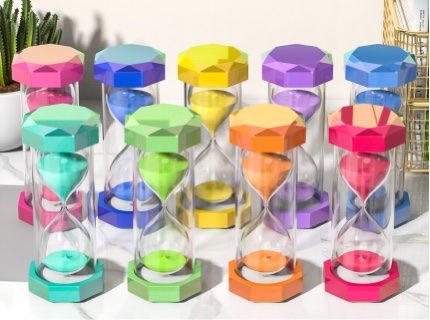 Macaron hourglass, timing hourglass, internet-famous hourglass, plastic hourglass, colorful hourglass detail image 8