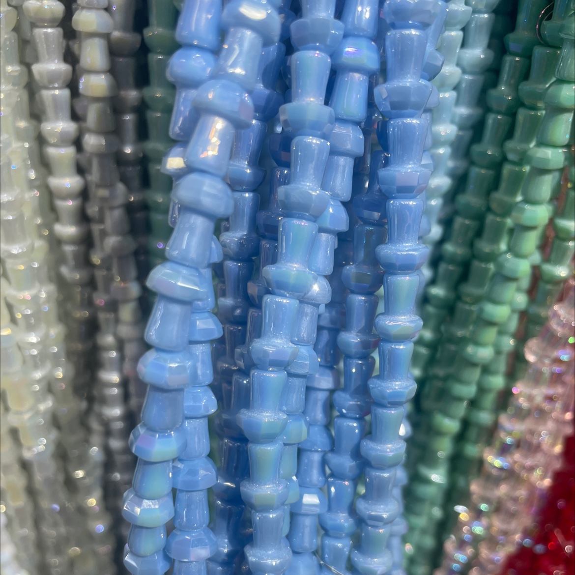 嫂子水晶蘑菇珠手工串珠材料 水晶手链项链DIY珠子 手工制作珠宝配件产品图