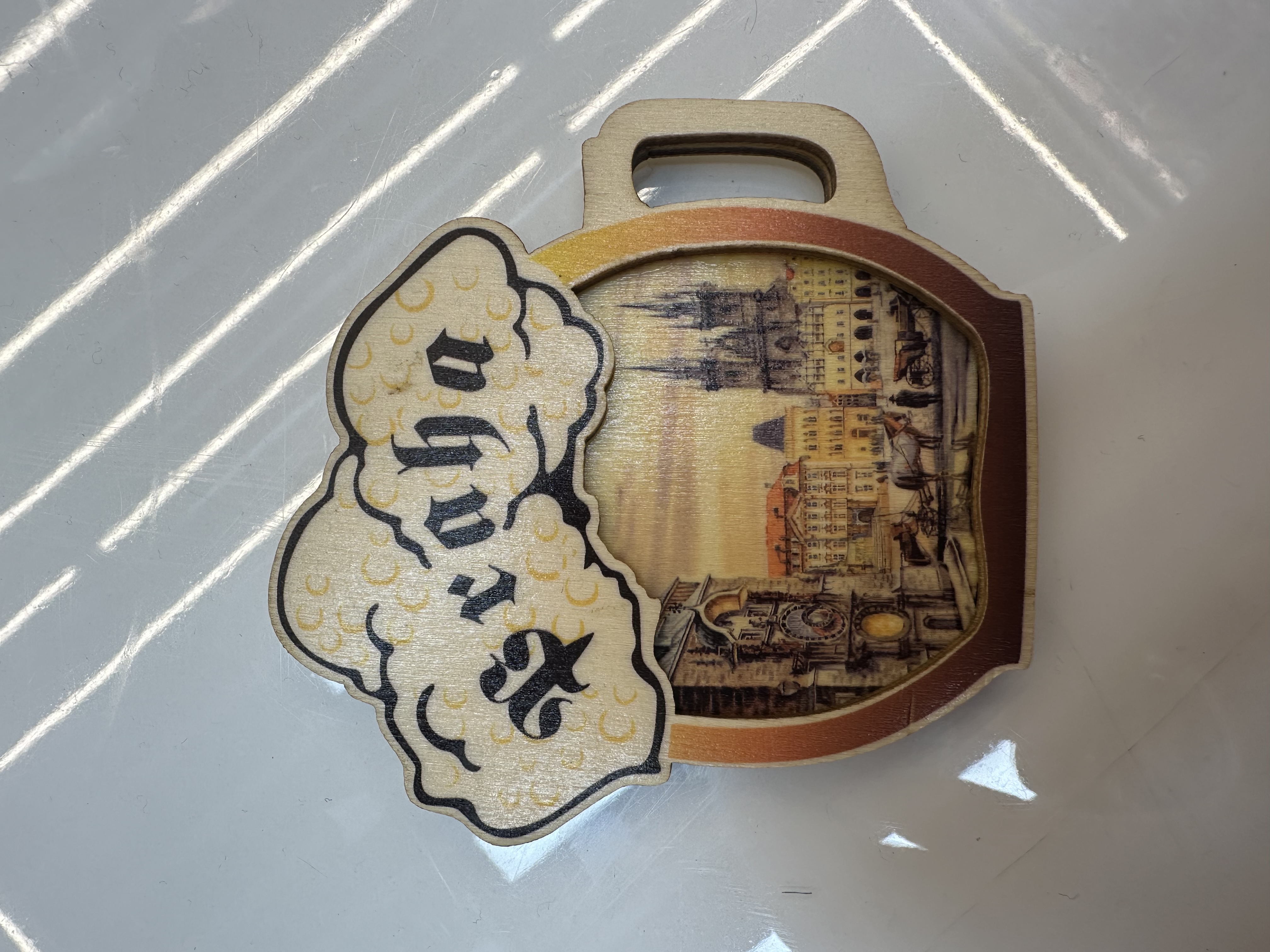 布拉格定制木质冰箱贴 定制各个国家旅游产品 国内文创冰箱贴图