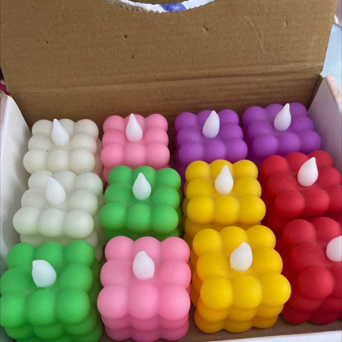 Electric Candle Mixed Color Rubik's Cube 12 Sets Featuring Rubik's Cube Yellow