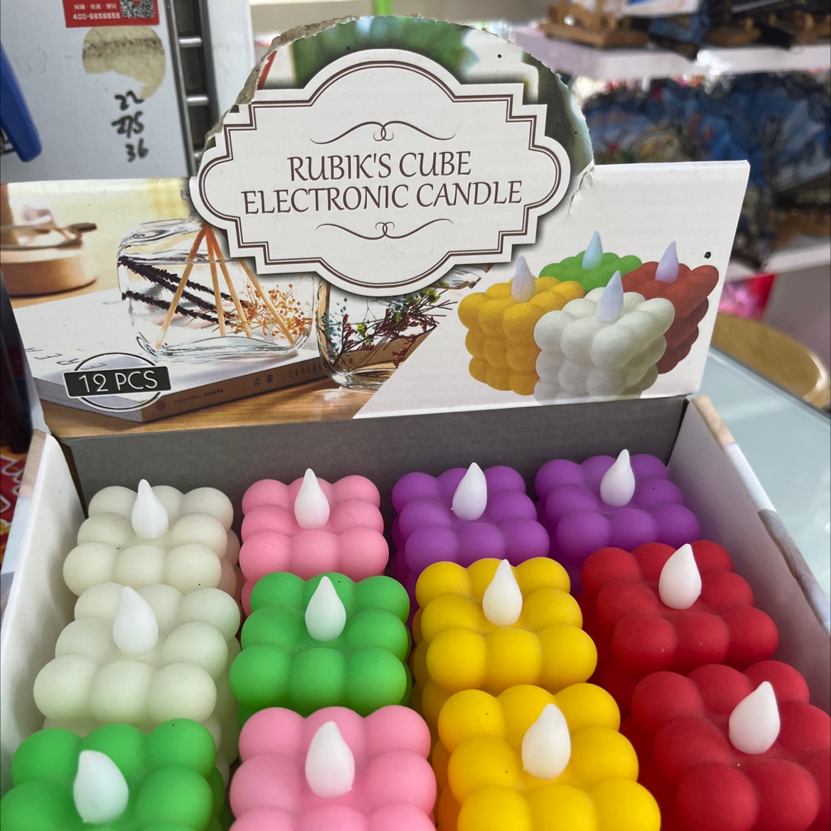 Electric Candle Mixed Color Rubik's Cube 12 Sets Featured Rubik's Cube