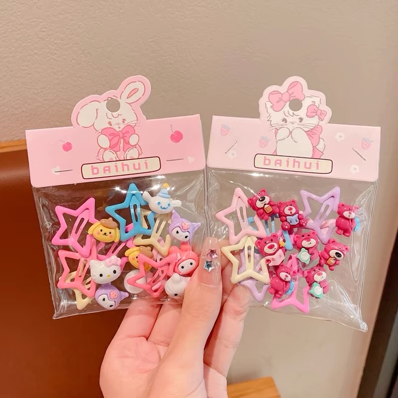 儿童发夹小女孩可爱卡通五角星多巴胺BB夹女童韩版新款不伤发发饰发夹详情图7