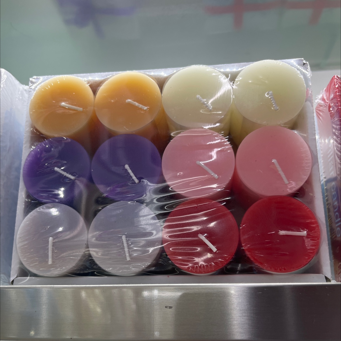 Orange Cylinder Candle Set, Color Box Packaging Valentine's Day Gift Romance Specification drawing