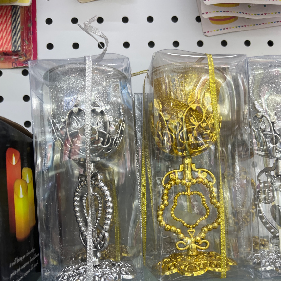 Gold And Silver Glass Candle Can Be Mixed With Powder Powder Plastic Glass
