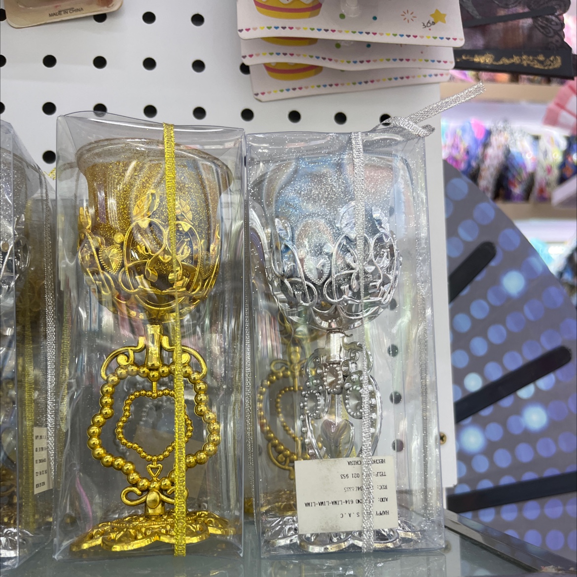 Gold And Silver Glass Candle Can Be Mixed With Powder Powder Plastic Glass details Picture