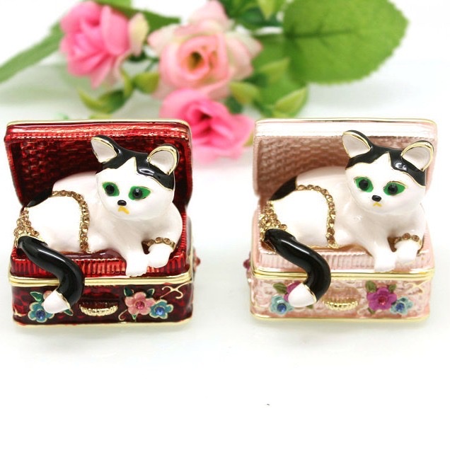 福厚1009猫猫首饰盒摆件细节图