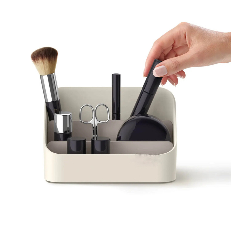 化妆品彩妆收纳盒家用多功能置物架桌面梳妆台储物带镜子收纳神器