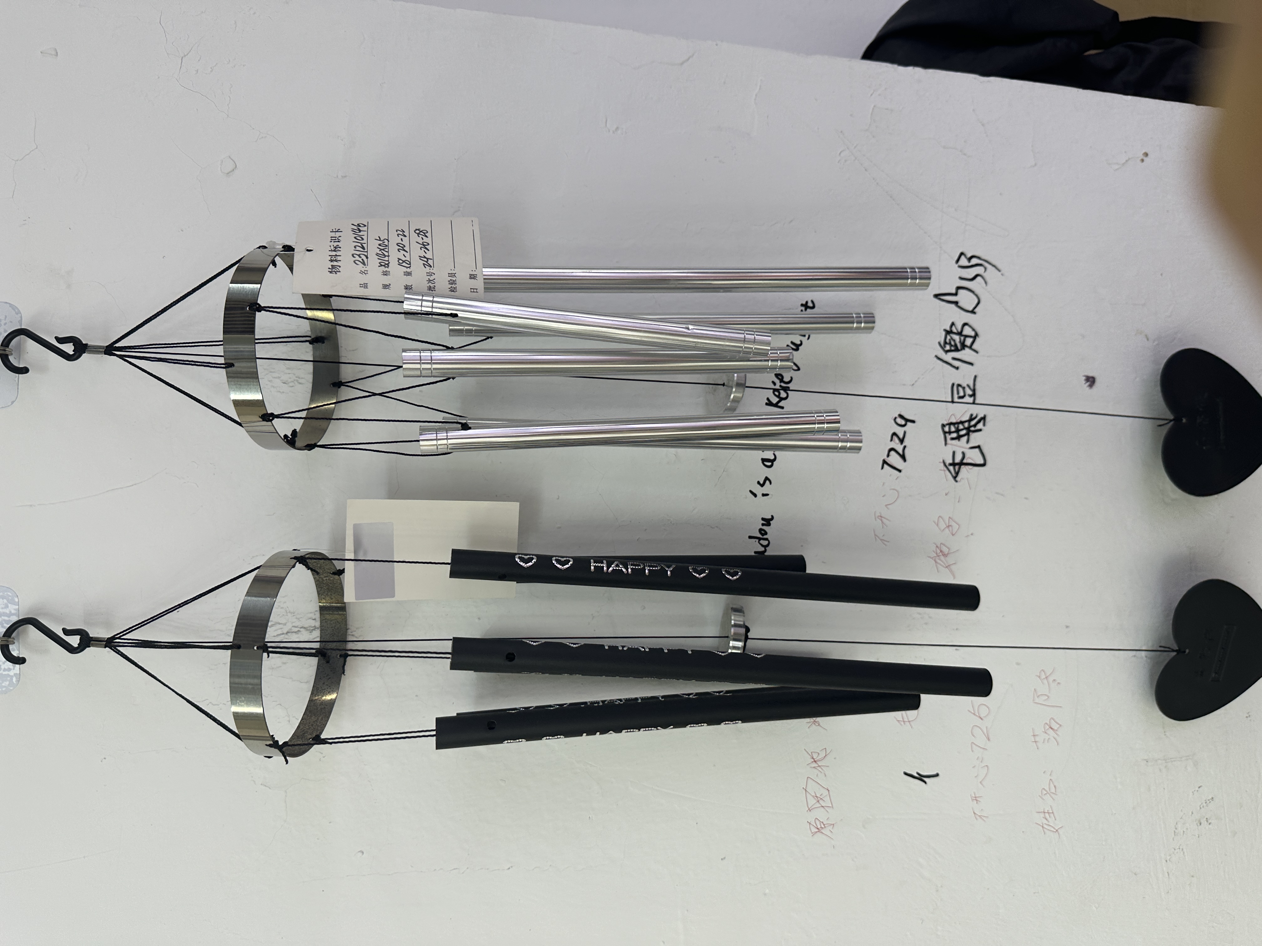 fjin Mandala wind chime hollow aluminum tube wind chime tube creative hanging decoration non-woven fabric printed pattern indoor and outdoor decorative wind chime, customizable details Picture