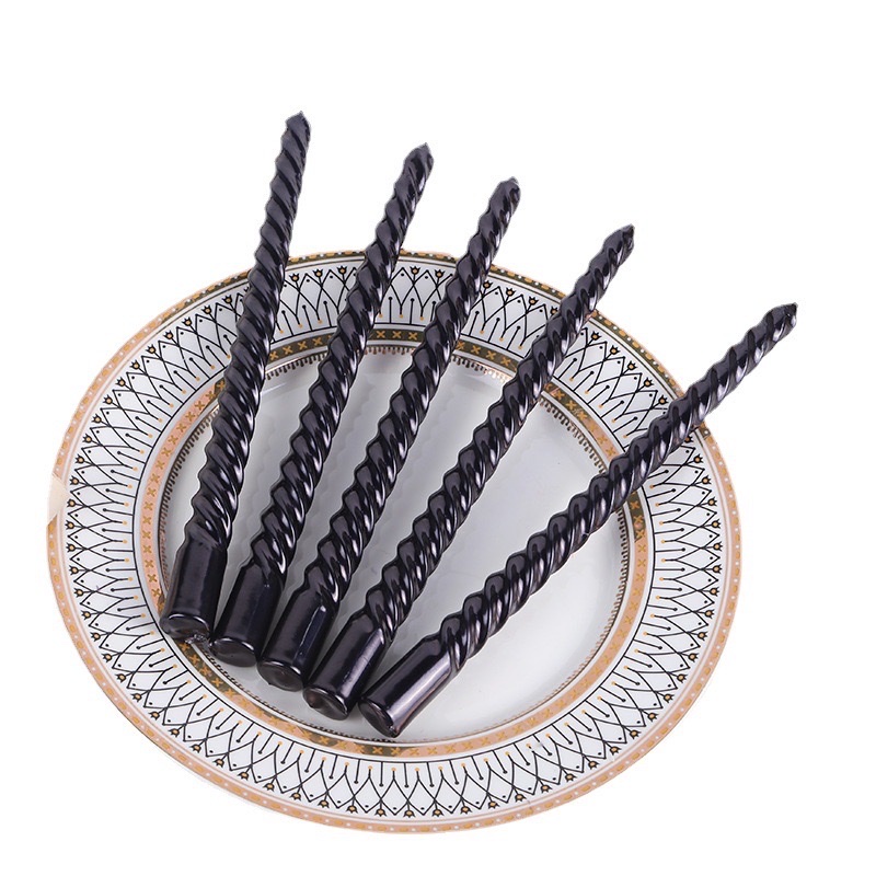 Wholesale of classic 10-inch colored European-style threaded long-pole candles for home romantic weddings, smokeless and odorless pole wax for cross-border use Item Picture